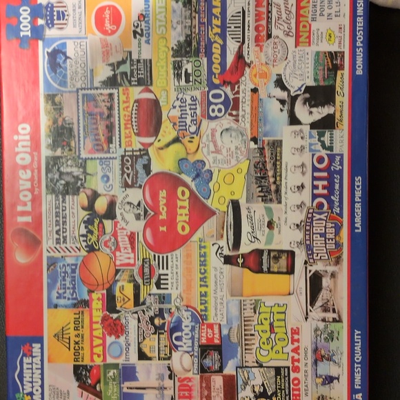 White Mountain I Love Ohio Collage Puzzle - Picture 1 of 5